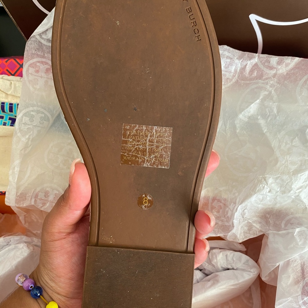 EUC Tory Burch Reverie Daisy T-Slides - Picture 3 of 7